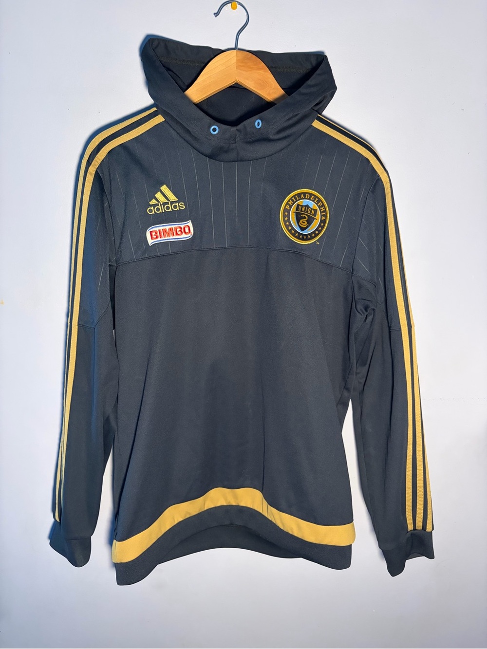 adidas Navy and Gold Philadelphia Union Hooded Training Jacket